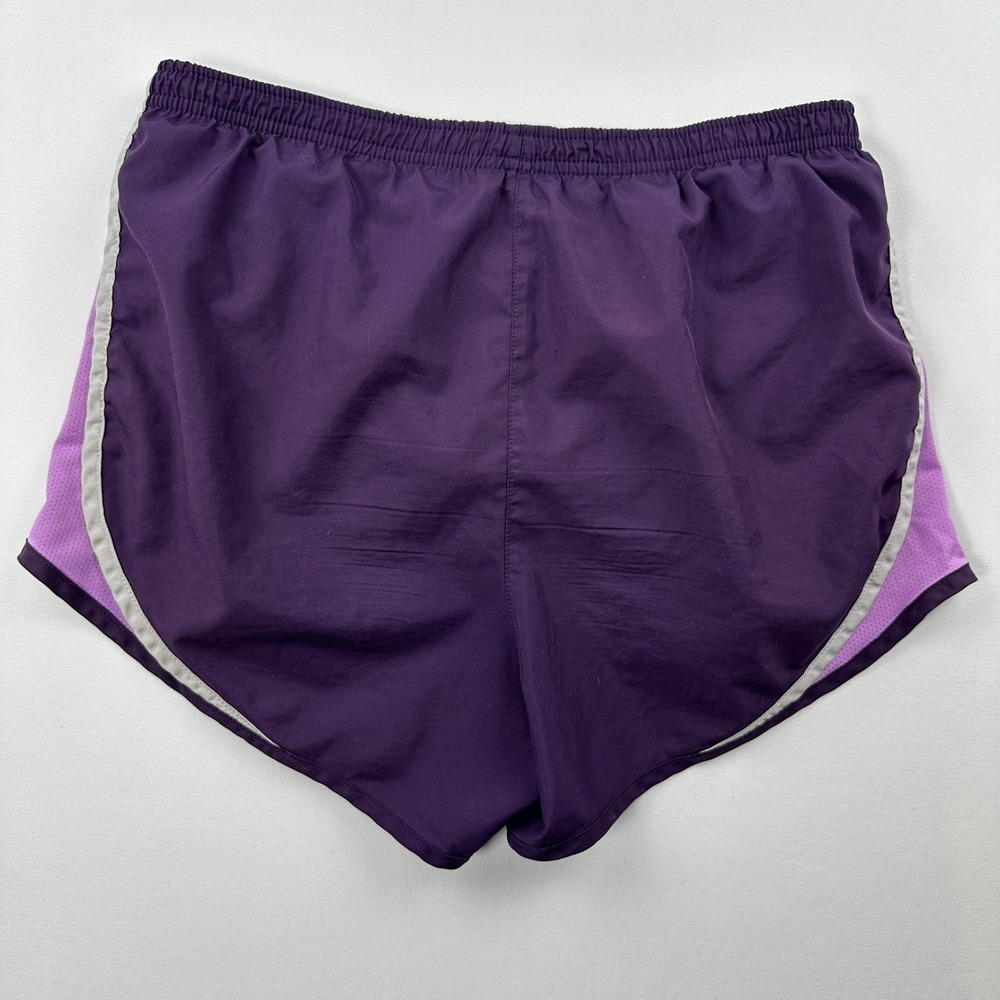 Nike Tempo Dri-Fit Running Shorts Purple Lavender Silver‎ Reflective Womens XS - Picture 2 of 11